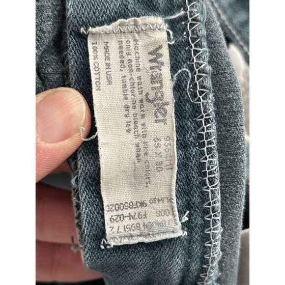 Vintage Wrangler Made In USA 936KMT Dark Green Jeans Size 34x29 Western 80/90s - Picture 13 of 13
